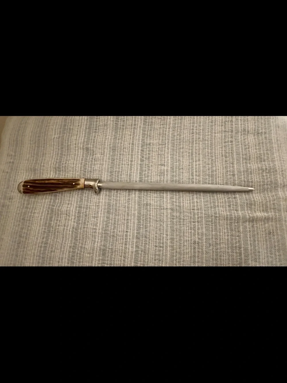 German made Solingen faux stag handle knife honing rod